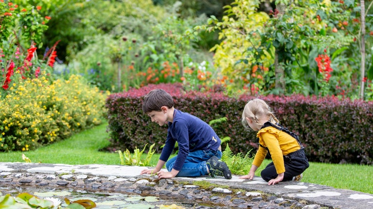 Children exploring the gardens, Mount Stewart